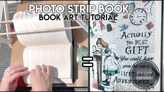 Photo Strip Book // Book Art Tutorial // Fore Edge Book Art