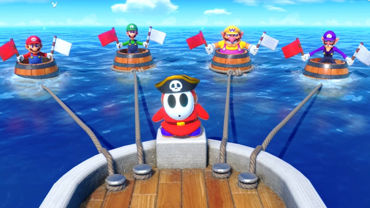 Mario Party Superstars Minigames - Mario vs Luigi vs Wario vs Waluigi