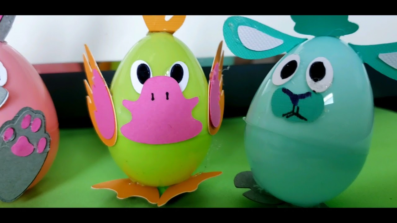 Animal Easter Eggs made with a Cricut machine 