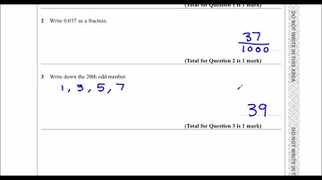 Edexcel Sample Paper 1F Question 3 - Sequences