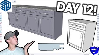 Learn SketchUp in 30 Days DAY 12 - Custom Cabinets!