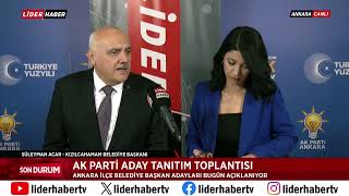 Kızılcahamam Belediye Başkanı Süleyman Acar Ak Parti Tanıtım Toplantısı Öncesi Lider Habere Konuştu