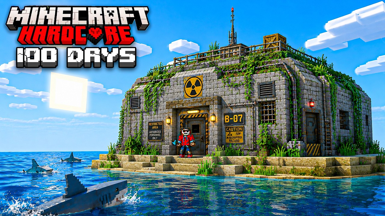 I Survived 100 Days on Deadliest Ocean Bunker in Minecraft!