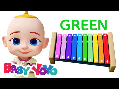Digging Color Xylophone डिगिंग कलर जाइलोफोन, रंग गीत, Hindi Rhymes for Kids