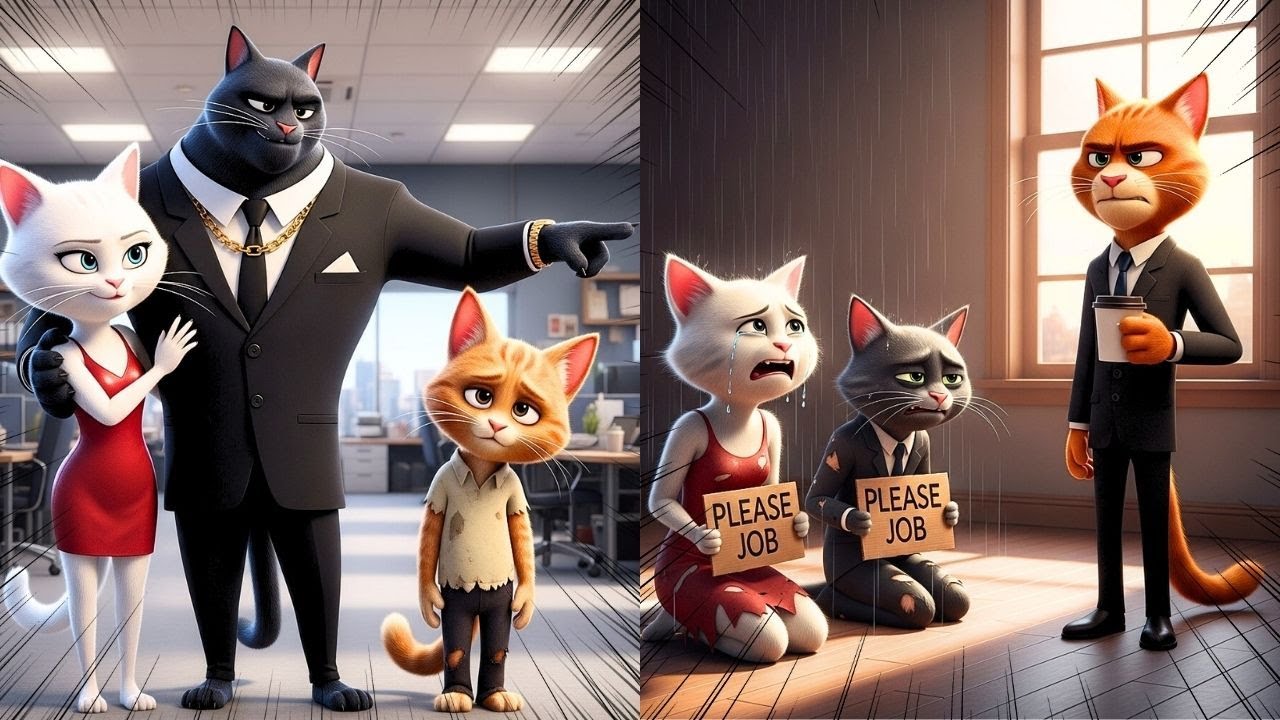 Они уволили кошку за то, что она пролила кофе, карма их настигла😱