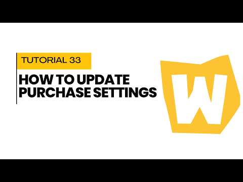Tutorial 33 : How to Update Purchase settings in Workyss CRM