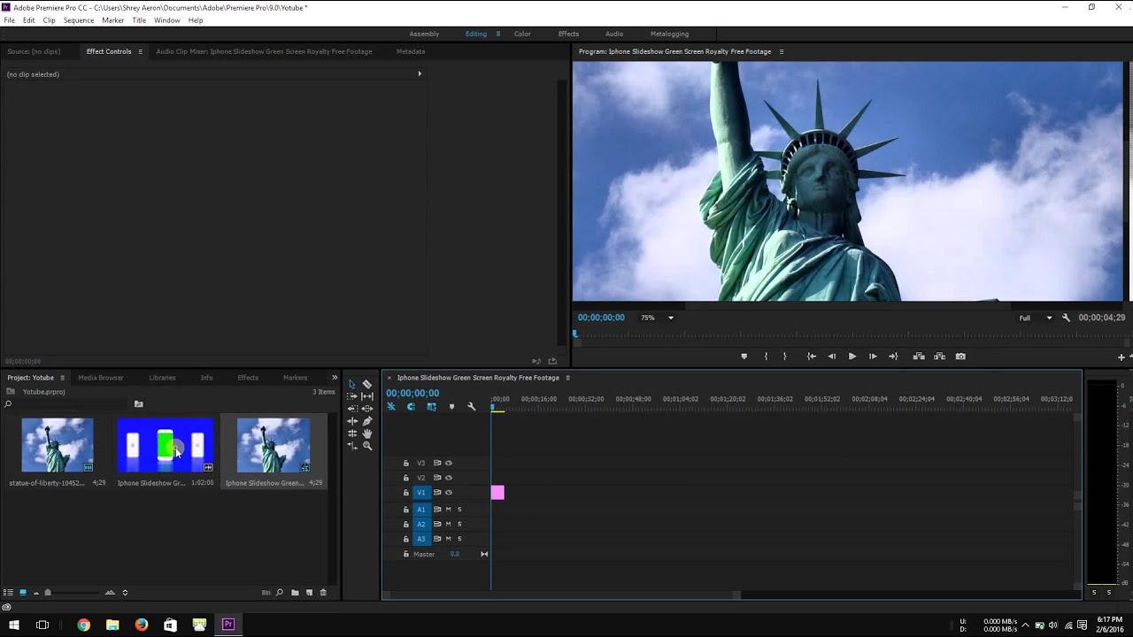 Lesson 3 How to Edit on A Green Screen Premiere Pro CC YouTube