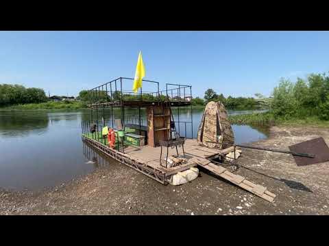 Обзор плота для сплава по реке Разборный плот для сплава и отдыха - YouTube