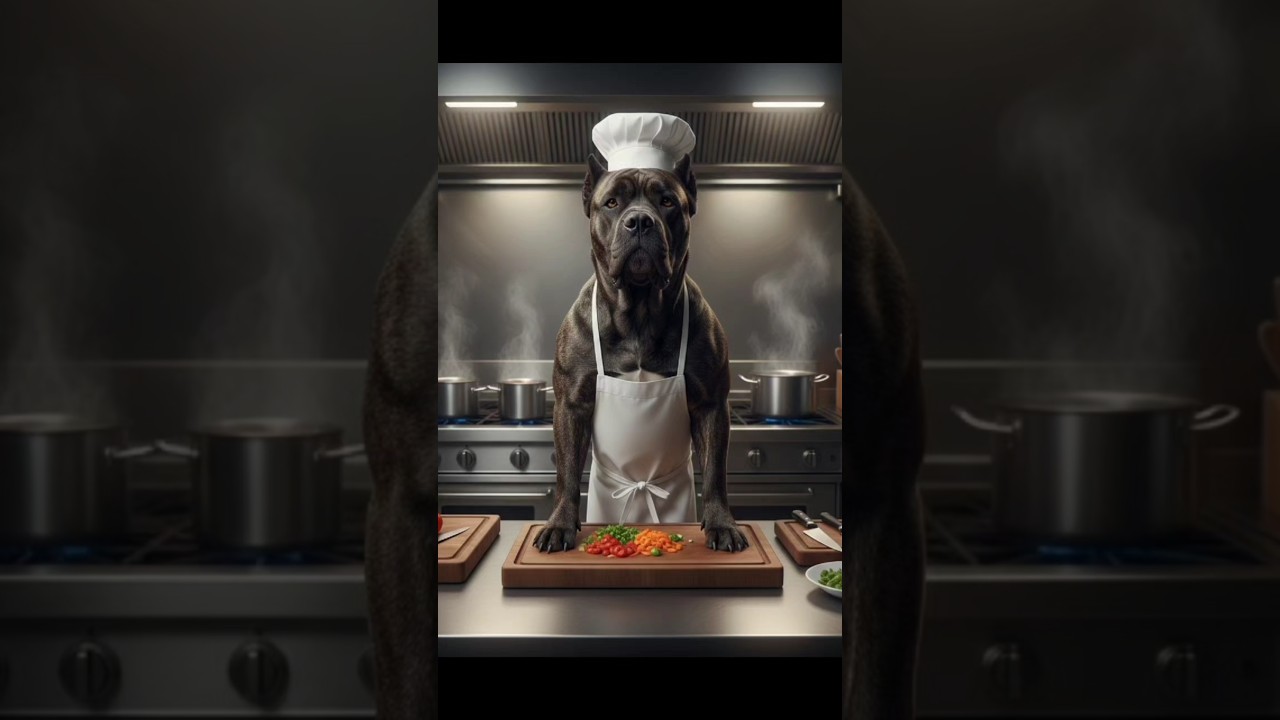 “WARNING: Do NOT cook near this dog unless your seasoning is on point 😂 