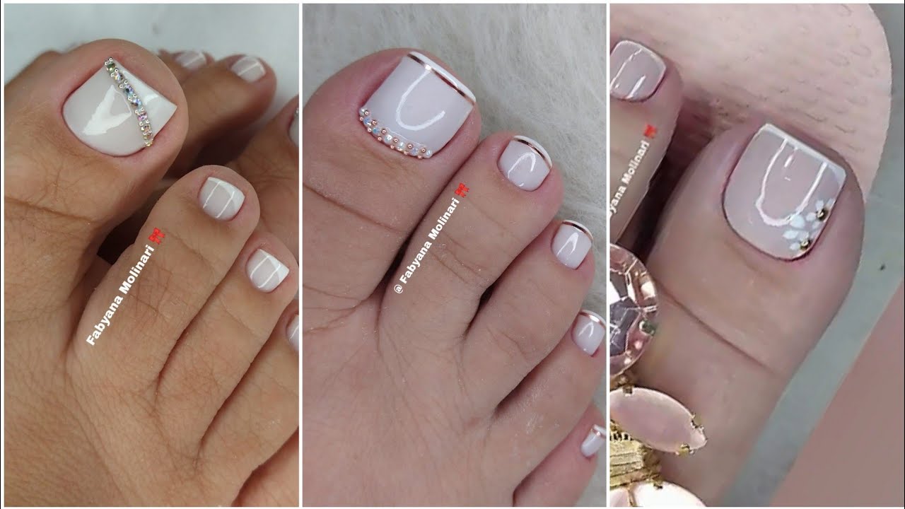 unhas decoradas nos pés - 3 ideias INCRÍVEIS  para as unhas dos pés !!!!