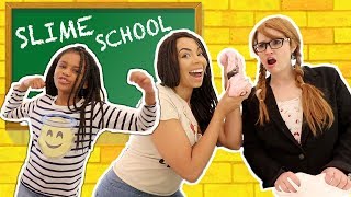 Best Teacher!  Slime School New Teacher Sneaks Slime in Class - New Toy School