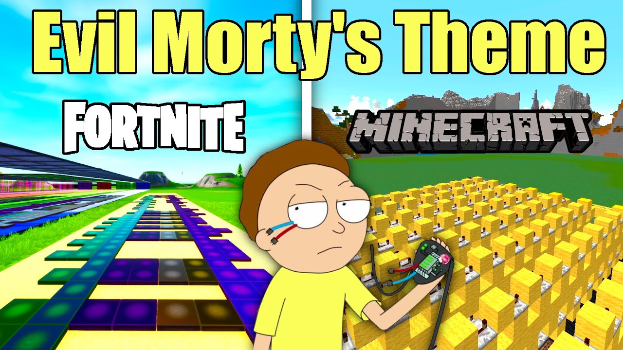 Evil Morty Theme (For The Damaged Coda) - Fortnite vs Mincraft