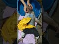 Super monkey Abu gets a relaxing hair wash  #shortfamilyabu #shortsvideo #monkeyvideo