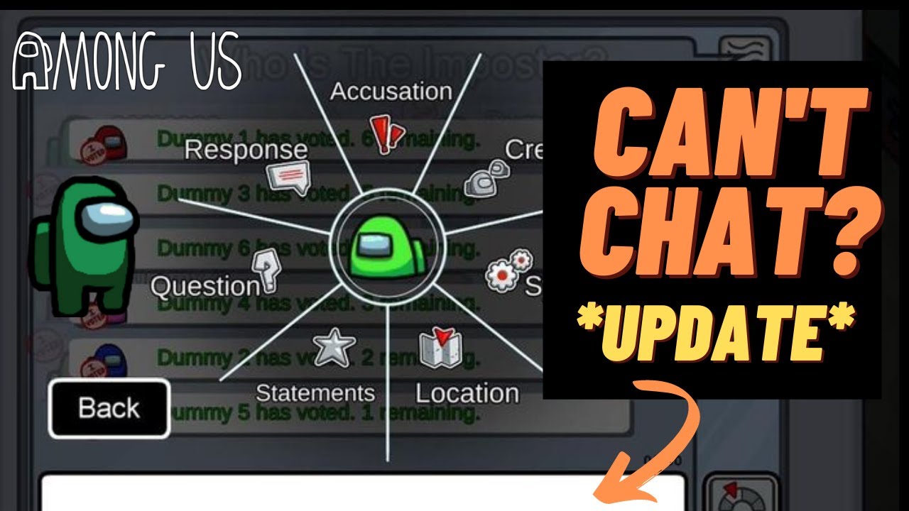 How To Type In Among Us New Update Chat In Among Us 2021 Youtube