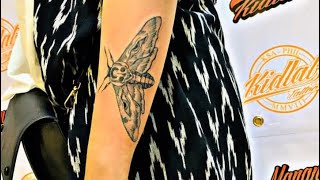 Moth tattoo time lapse