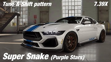 [4K] CSR2 | Shelby Super Snake (Purple stars) • Tune & Shift pattern • 7.39X