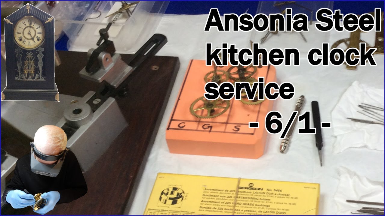 Vintage Ansonia Steel kitchen clock service - Part 6/1 - YouTube