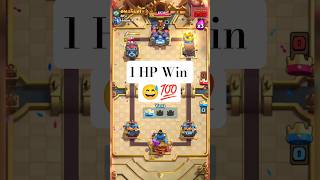 1 HP Win 😅🤯 | clash royale gameplay | #shorts #clashroyale #viralvideo #ytshorts #gaming