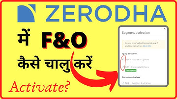 Zerodha Me F&O Kaise Activate Kare / Option Trading Kaise Activate Kare