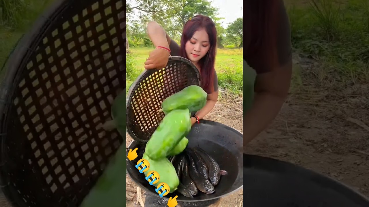 😝funny village video ll cooking 🔪 a fish