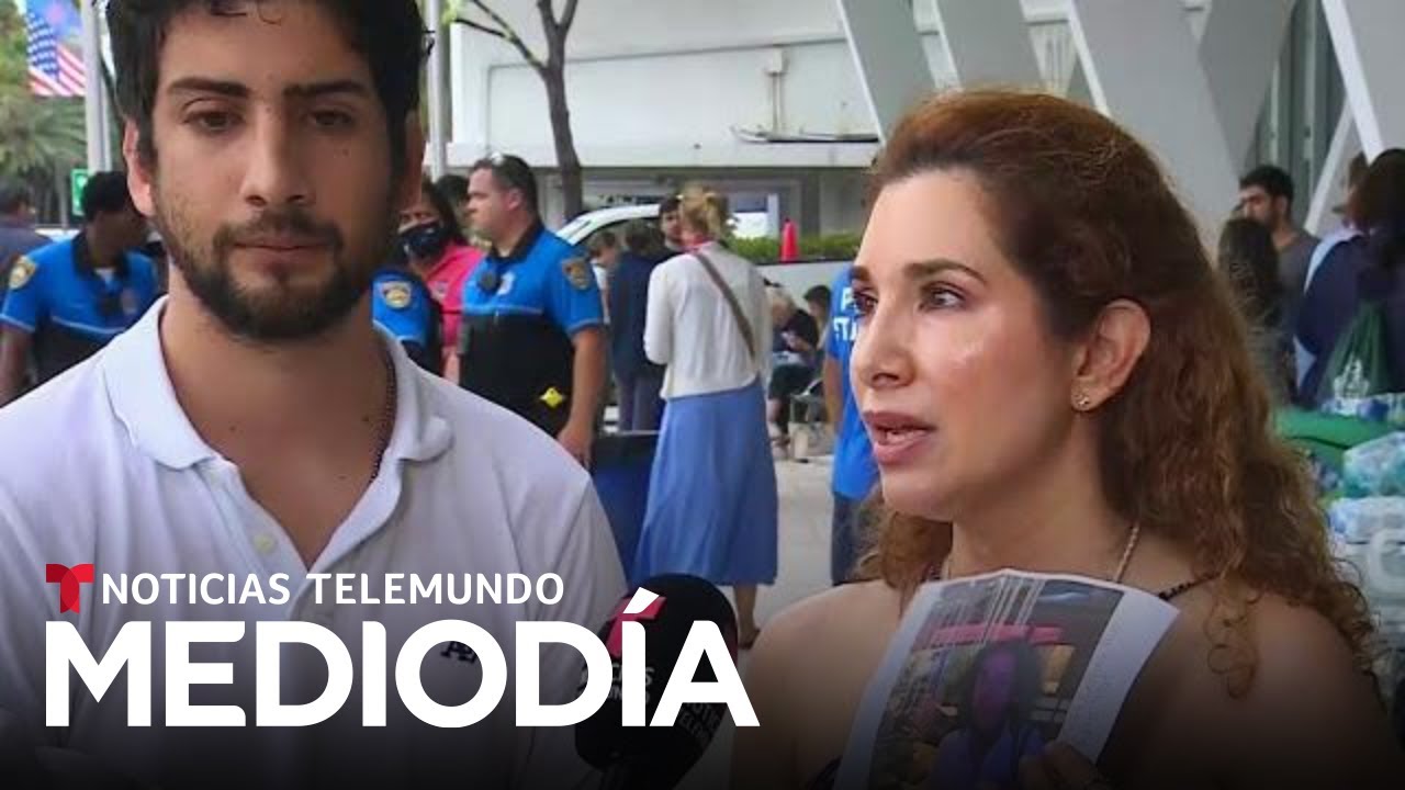 Familiares buscan a las víctimas del colapso de un edificio | Noticias Telemundo