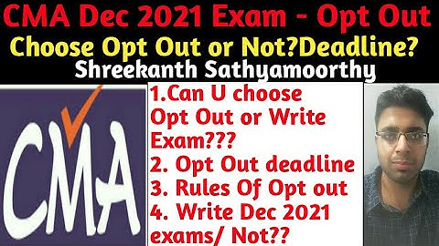 CMA Dec 2021|Opt Out Option-Very Important video|How To Do Opt Out|Tamil|Shreekanth