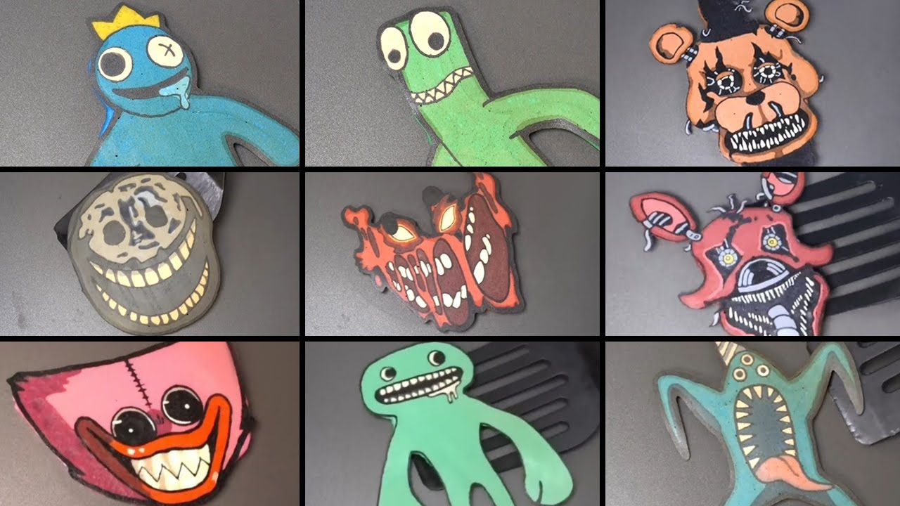 Jumpscare Horror Mobile Game Pancake art FNaF, Poppy Playtime, Rainbow Friends, Doors, Banban