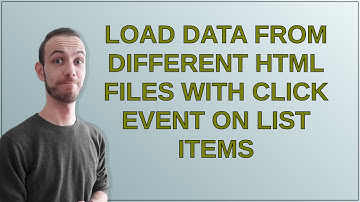 Load data from different HTML files with click event on list items