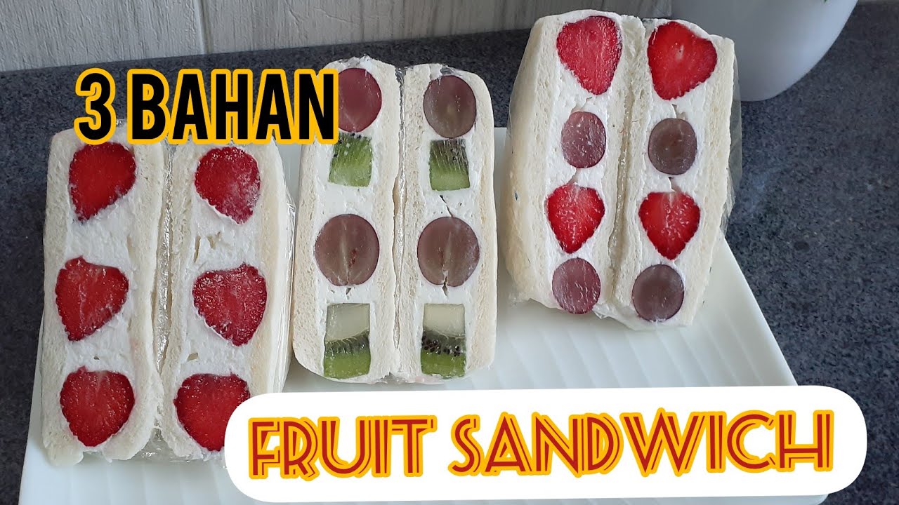JAPANESE FRUIT SANDWICH BUAH SANDO 3 BAHAN ‼️ GAMPANG BIKINNYA, BANYAK