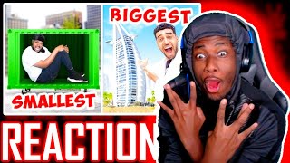 BETA SQUAD WORLD'S BIGGEST VS SMALLEST HOTEL [REACTION] MLC Njies