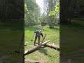 Peeling bark off my boardwalk planks