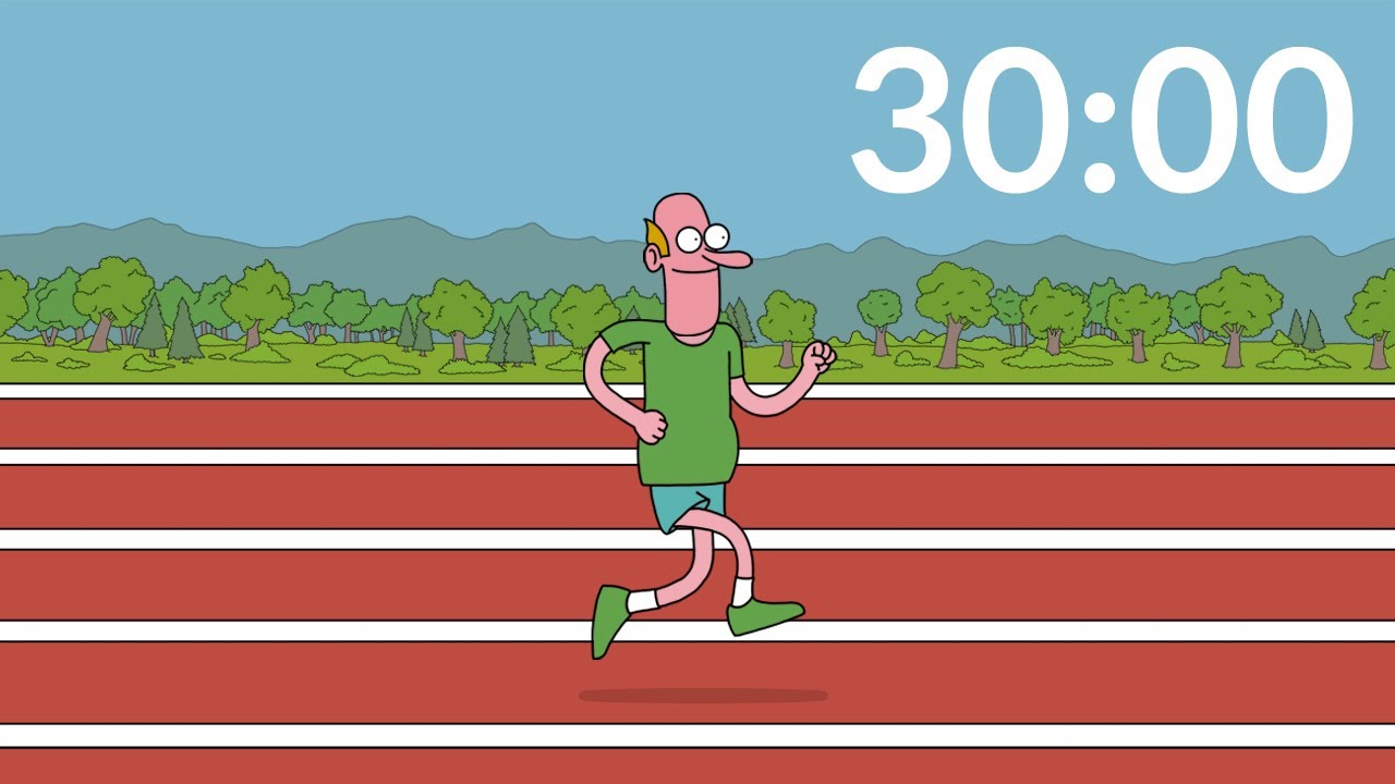 30 Minute Countdown Timer ⏱️ | Silent Focus Timer with Calm Running Animation