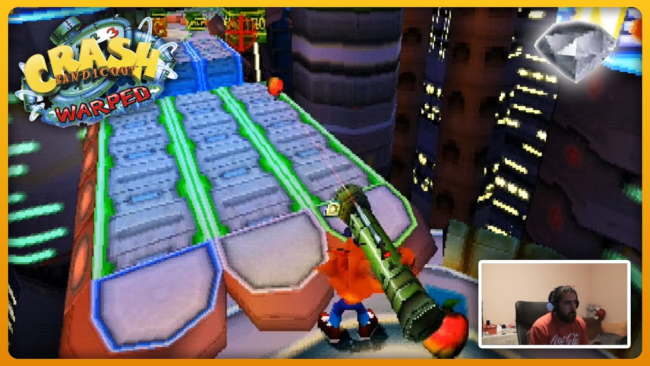 Crash Bandicoot 3: Warped (PS1) - TTG #1 - Level 29 - Future Frenzy (Gem)
