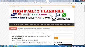 Walton Primo D9 Flash File Android 8 1 Care Firmware FRP Lock Hang Logo Fix Rom