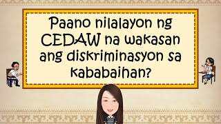 CONVENTION ON THE ELIMINATION OF ALL FORMS OF DISCRIMINATION AGAINST WOMEN (CEDAW)