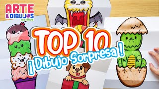 TOP 10 como hacer ¡ DIBUJOS SORPRESA !  |  Arte y Dibujos para Niños