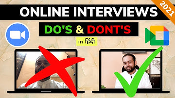 8 ONLINE VIDEO INTERVIEW TIPS (Zoom/Skype/Google Meet) Get Better at Virtual Interviews | in Hindi