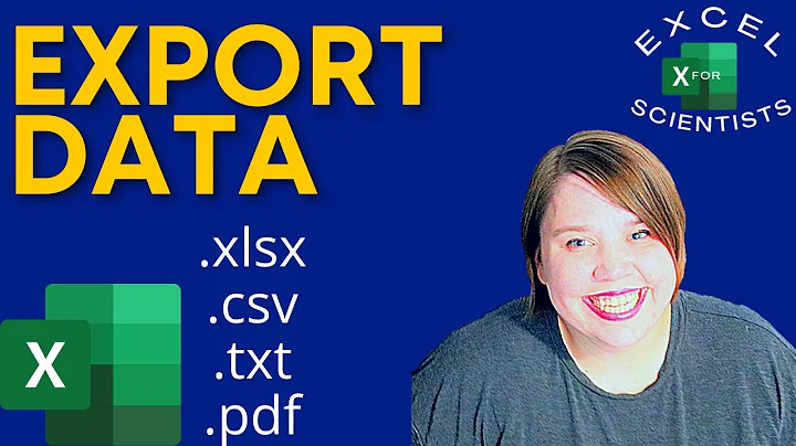 How to Export Data from Excel into a CSV, Text, and PDF file // Excel for Scientists Lesson 10