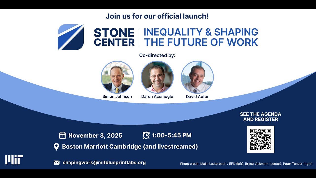 Stone Center on Inequality and Shaping the Future of Work Launch Event ...