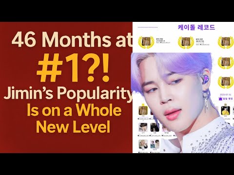 46 Months At 1 Jimin S Popularity Is On A Whole New Level