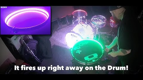 UNBOXING and DEMO | Galaxy Drum Lights PRE INSTALLED LED Drum Hoop Chrome "Anthem Edition"