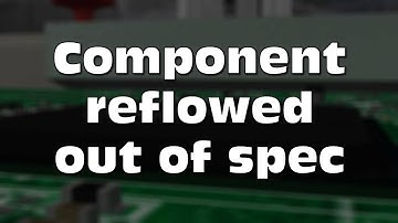 Reflow process inspection. KIC