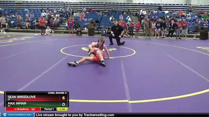 119 Lbs Cons. Round 2 - Sean Breedlove, IN Vs Max ...