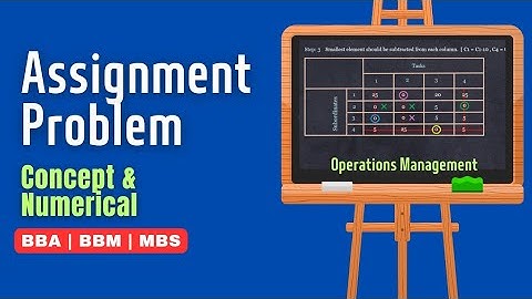 Assignment Problem | Concept & Numerical | Operations Management | BBA/BBM/MBS | Sorry Gurudev