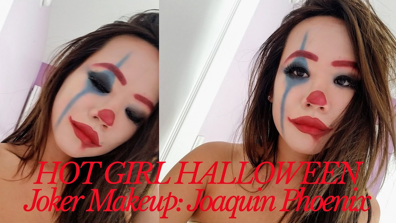 joker, halloween, halloween makeup, sexy joker makeup tutorial, joker makeu...