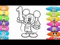 Mickey Mouse Drawing for Kids 🎨 Easy Coloring Art
