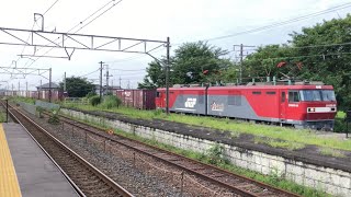 宇都宮線 EH500-56牽引 貨物列車 4083レ 蒲須坂駅通過　2022.7.31