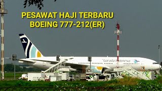 Kedatangan Pesawat Haji Garuda Indonesia Boeing 777-212(ER) Pengganti Airbus A330 PK-GPF 14-05-2024