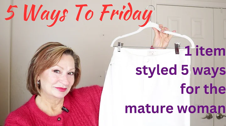 5 Ways To Friday |  Spring Transitional Outfit Ideas For a White Denim Skirt