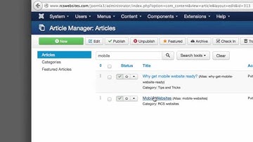 Edit Joomla 3 Pages or Articles